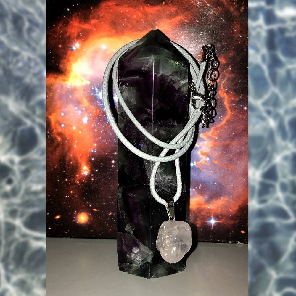 🌟 Hand-made Clear Quartz Crystal Necklace